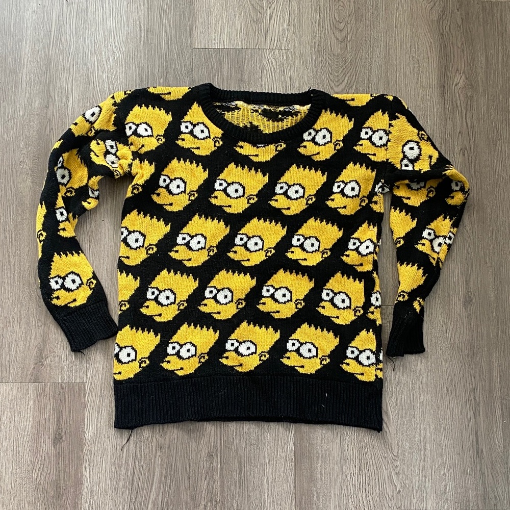 Black and Yellow Graphic Sweater